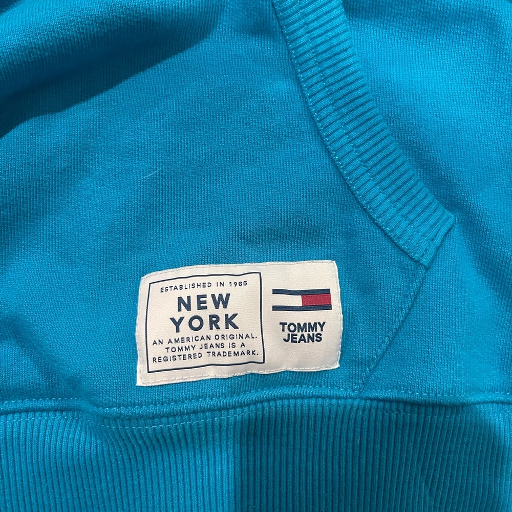Tommy Hilfiger Blue Graphic Unisex Hoodie - Picture 6 of 8